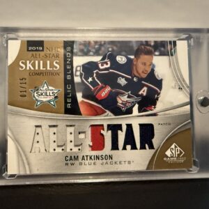 2019-20 SP GAME-USED ALL-STAR SKILLS RELIC BLENDS PATCH - CAM ATKINSON - COLUMBUS BLUE JACKETS - SN: 01/15